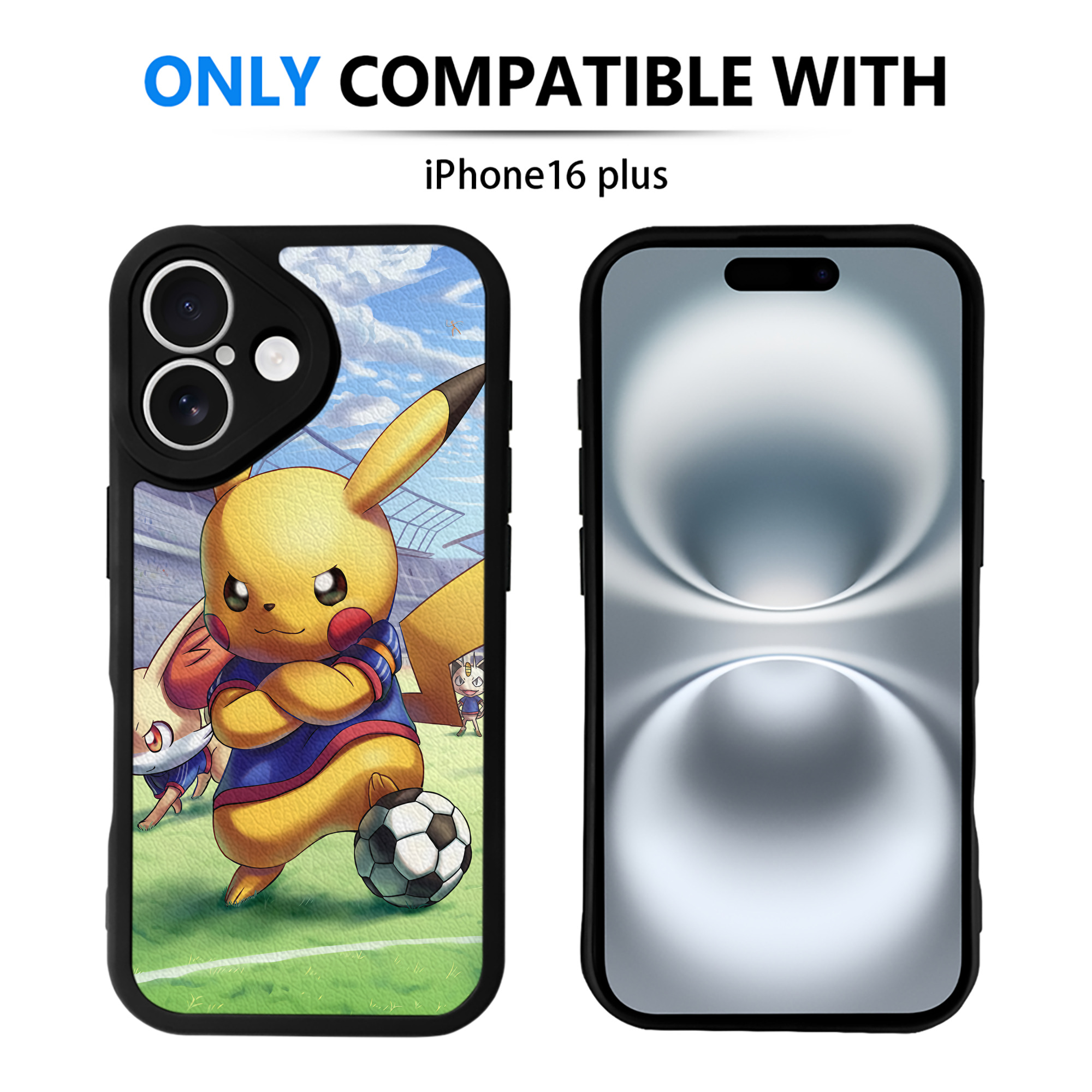 （画像用） ポケットモンスター Pokémon 【iPhone 16シリーズ対応】シリコンスマホケース（レザー調） 材質：シリコン